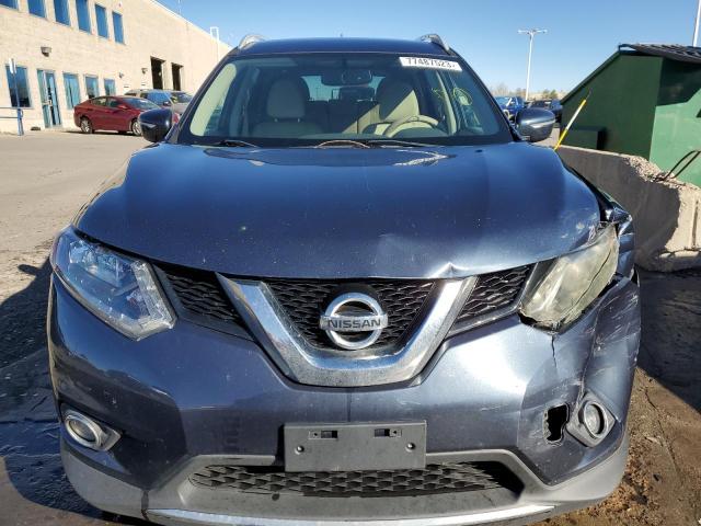 5N1AT2MK0FC813988 - 2015 NISSAN ROGUE S BLUE photo 5