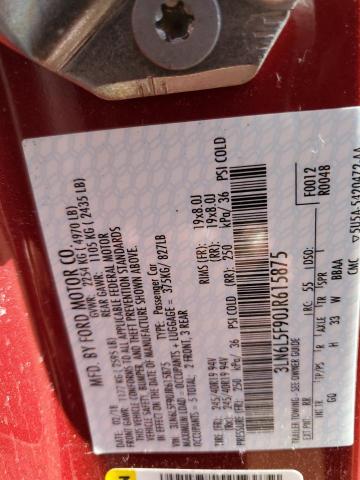 3LN6L5F90JR615875 - 2018 LINCOLN MKZ RESERVE წითელი ფოტო 13