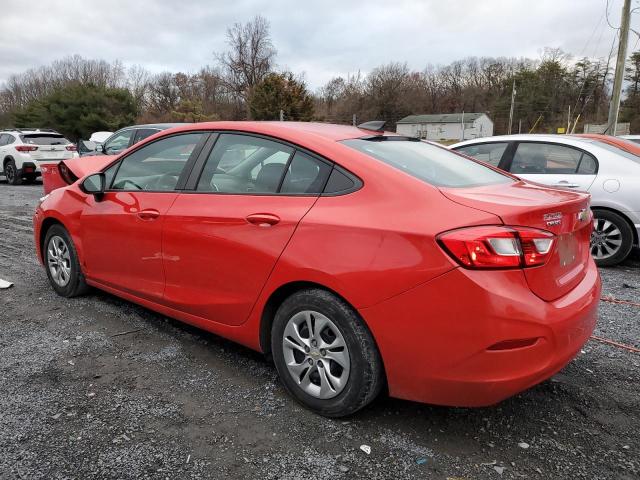 1G1BJ5SMXK7105652 - 2019 CHEVROLET CRUZE RED photo 2