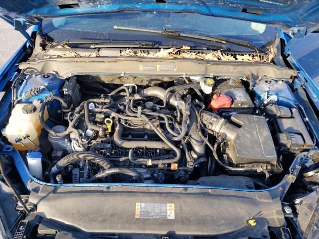 3FA6P0HDXLR159664 - 2020 FORD FUSION SE BLUE photo 11