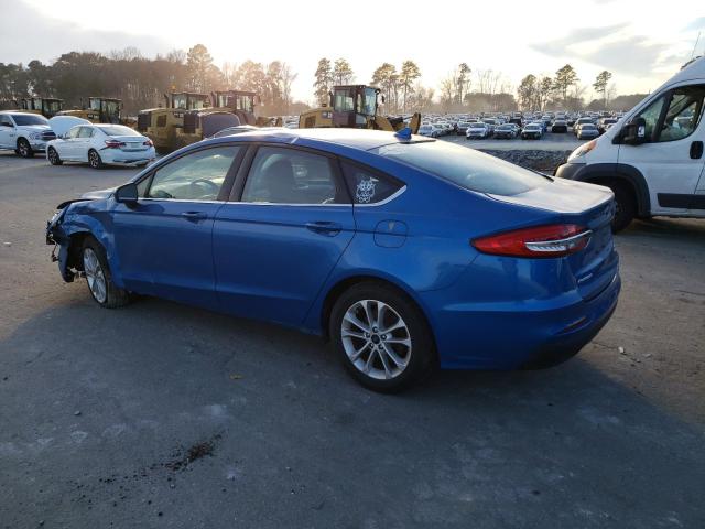 3FA6P0HDXLR159664 - 2020 FORD FUSION SE BLUE photo 2