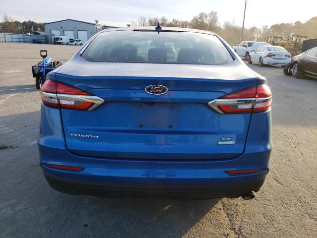 3FA6P0HDXLR159664 - 2020 FORD FUSION SE BLUE photo 6