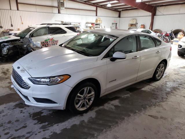 3FA6P0LU1JR102838 - 2018 FORD FUSION SE HYBRID WHITE photo 1