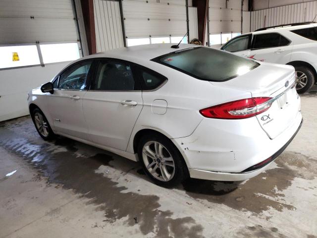 3FA6P0LU1JR102838 - 2018 FORD FUSION SE HYBRID WHITE photo 2