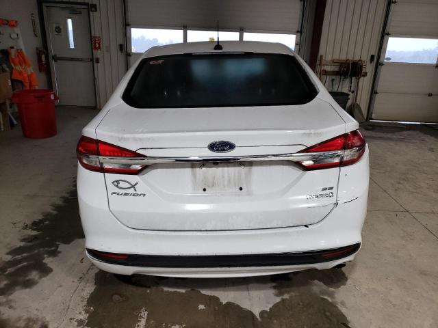 3FA6P0LU1JR102838 - 2018 FORD FUSION SE HYBRID WHITE photo 6