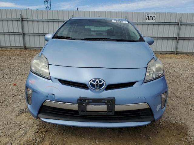 JTDKN3DPXE3054107 - 2014 TOYOTA PRIUS PLUG BLUE photo 5