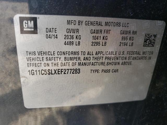 1G11C5SLXEF277283 - 2014 CHEVROLET MALIBU 1LT 灰色 照片 12