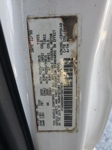 4TASN92N4YZ607819 - 2000 TOYOTA TACOMA XTRACAB PRERUNNER 白色 照片 12