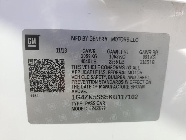 1G4ZN5SS5KU117102 - 2019 BUICK LACROSSE PREFERRED WHITE photo 13