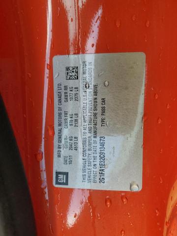 2G1FA1E32C9134673 - 2012 CHEVROLET CAMARO LS ORANGE photo 13