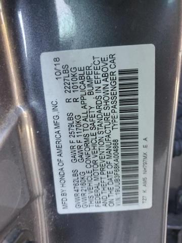 19UUB3F68KA004868 - 2019 ACURA TLX TECHNOLOGY 石墨色 照片 12
