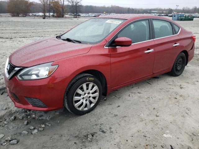 3N1AB7AP7GY286810 - 2016 NISSAN SENTRA S RED photo 1