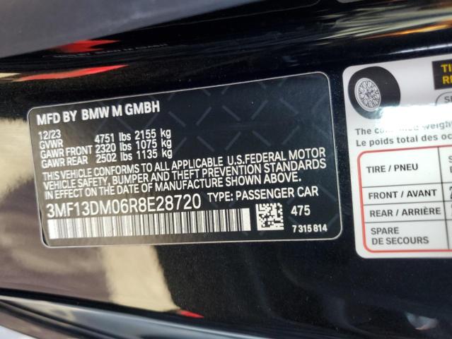 3MF13DM06R8E28720 - 2024 BMW M2 BLACK photo 12