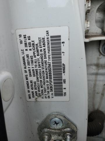 5KBCP3F88BB002947 - 2011 HONDA ACCORD EXL WHITE photo 13