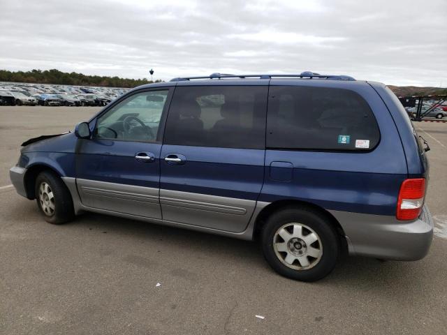 KNDUP131636411475 - 2003 KIA SEDONA EX BLUE photo 2