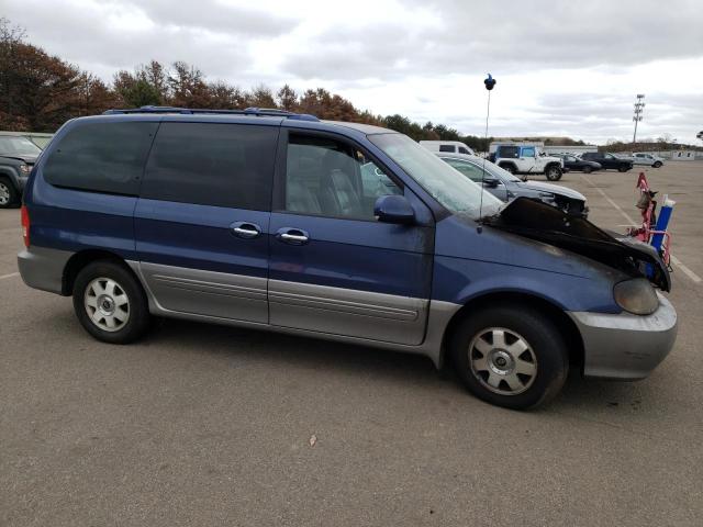 KNDUP131636411475 - 2003 KIA SEDONA EX BLUE photo 4