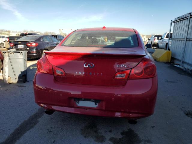 JN1CV6AR2DM350827 - 2013 INFINITI G37 RED photo 6