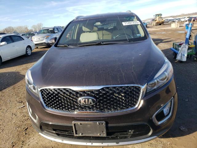 5XYPHDA55GG181321 - 2016 KIA SORENTO EX BROWN photo 5