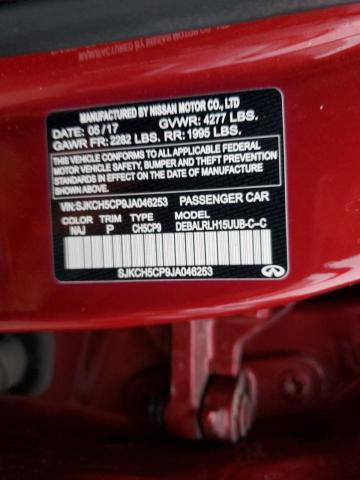 SJKCH5CP9JA046253 - 2018 INFINITI QX30 BASE RED photo 13