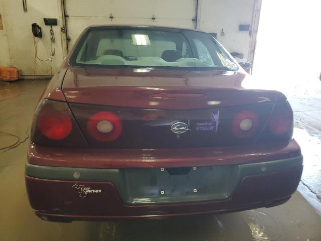 2G1WF52E129244093 - 2002 CHEVROLET IMPALA BURGUNDY photo 6