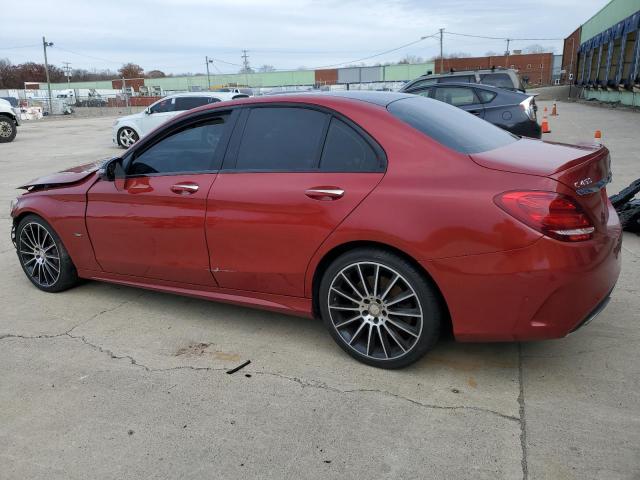 55SWF6EB1GU118428 - 2016 MERCEDES-BENZ C 450 4MATIC AMG BURGUNDY photo 2