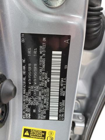 5TDYKRFH5ES033997 - 2014 TOYOTA HIGHLANDER LIMITED SILVER photo 13