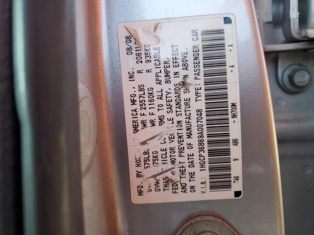 1HGCP36869A007048 - 2009 HONDA ACCORD EXL SILVER photo 13