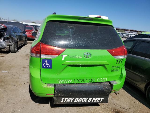 5TDKK3DC5ES494627 - 2014 TOYOTA SIENNA LE GREEN photo 6