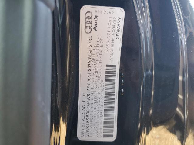 WAUCGAFH6CN004392 - 2012 AUDI S5 PREMIUM PLUS შავი ფოტო 13