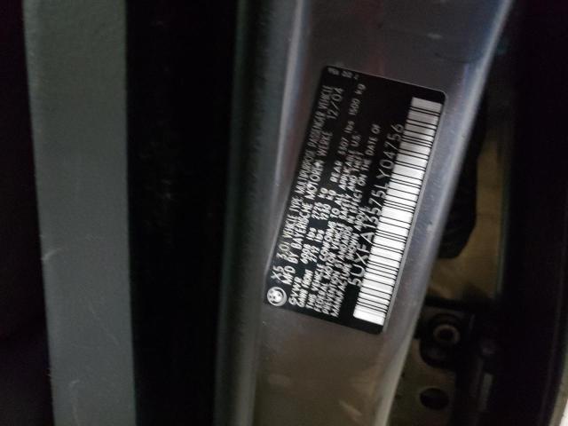 5UXFA13575LY04756 - 2005 BMW X5 3.0I SILVER photo 12