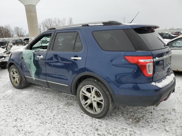 1FMHK8F88CGA65453 - 2012 FORD EXPLORER LIMITED BLUE photo 2