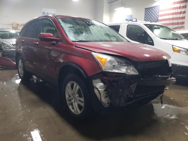 JHLRE4H77AC006317 - 2010 HONDA CR-V EXL BURGUNDY photo 4