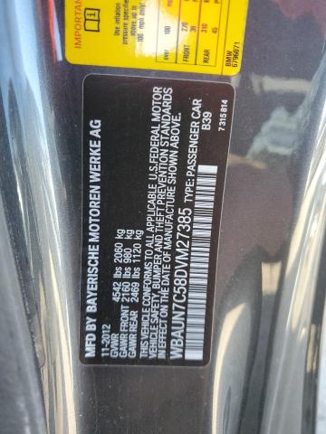 WBAUN7C58DVM27385 - 2013 BMW 135 I GRAY photo 12