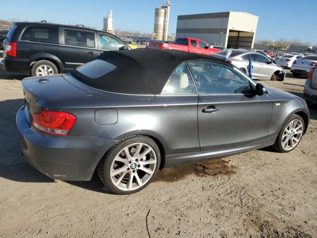 WBAUN7C58DVM27385 - 2013 BMW 135 I GRAY photo 3