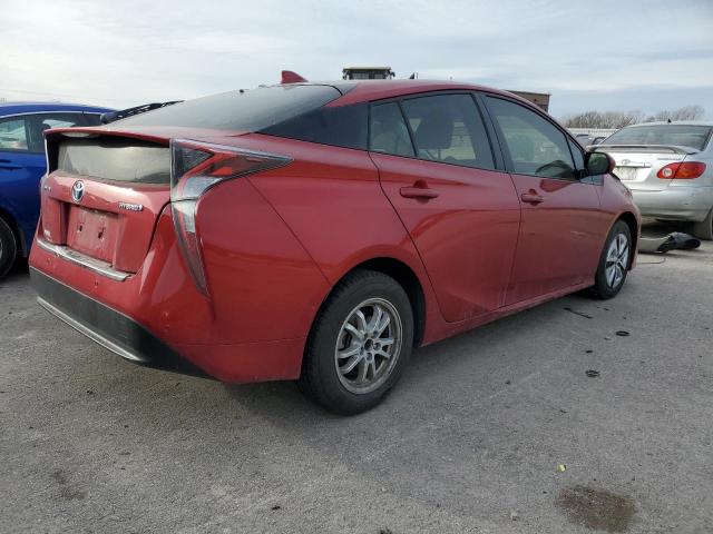 JTDKBRFU7J3066420 - 2018 TOYOTA PRIUS RED photo 3