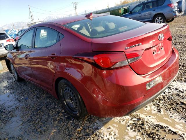 5NPDH4AE4GH672667 - 2016 HYUNDAI ELANTRA SE RED photo 2