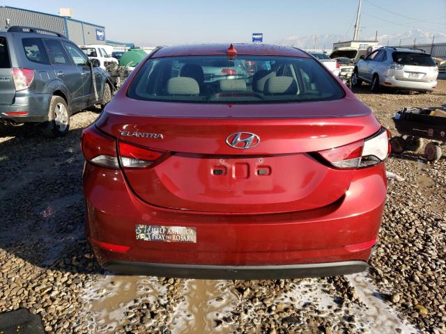 5NPDH4AE4GH672667 - 2016 HYUNDAI ELANTRA SE RED photo 6