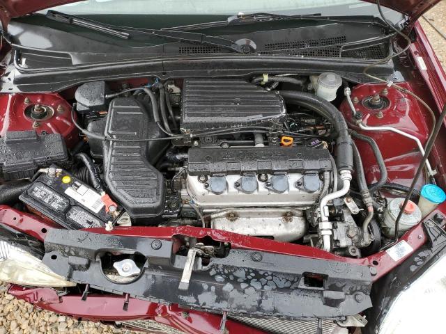 2HGES16533H508697 - 2003 HONDA CIVIC LX BURGUNDY photo 11