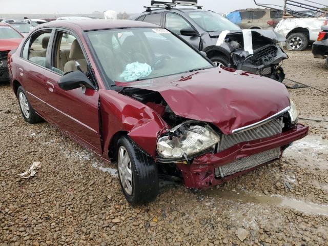 2HGES16533H508697 - 2003 HONDA CIVIC LX BURGUNDY photo 4