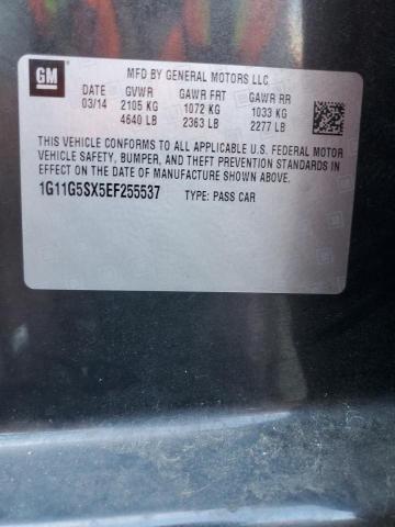 1G11G5SX5EF255537 - 2014 CHEVROLET MALIBU 3LT 石墨色 照片 12