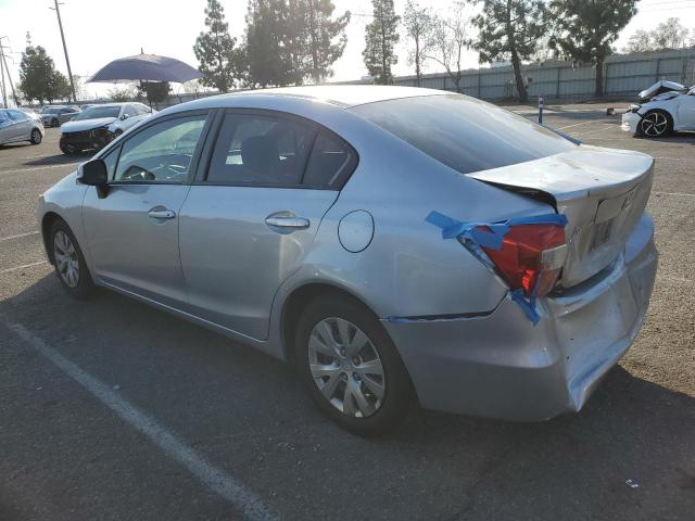 19XFB2F53CE341374 - 2012 HONDA CIVIC LX SILVER photo 2