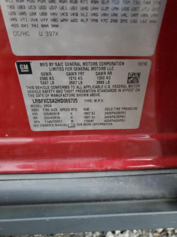 LRBFXCSA2HD069725 - 2017 BUICK ENVISION PREFERRED Bordo foto 13