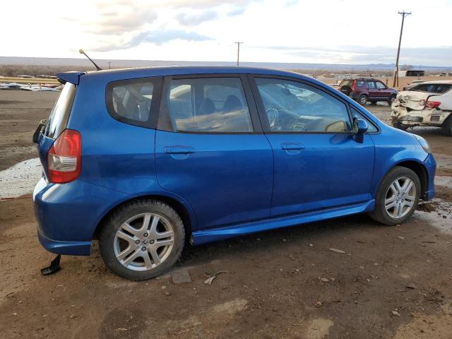 JHMGD37637S061743 - 2007 HONDA FIT S BLUE photo 3