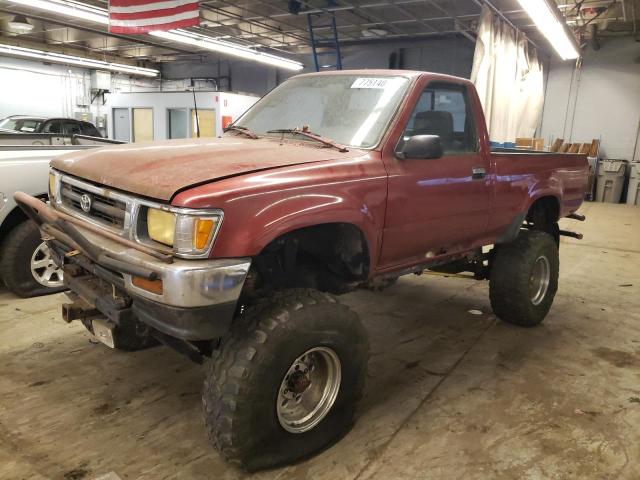 JT4RN01P2N7054385 - 1992 TOYOTA PICKUP 1/2 TON SHORT WHEELBASE DLX BURGUNDY photo 1