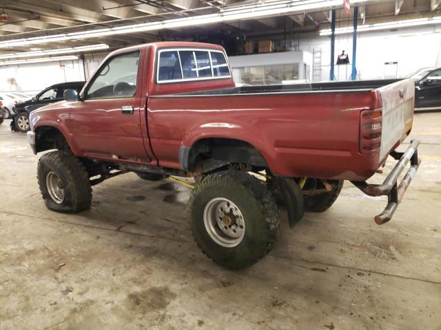 JT4RN01P2N7054385 - 1992 TOYOTA PICKUP 1/2 TON SHORT WHEELBASE DLX BURGUNDY photo 2