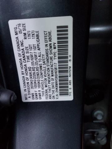 2HKRM4H5XGH658117 - 2016 HONDA CR-V EX GRAY photo 13