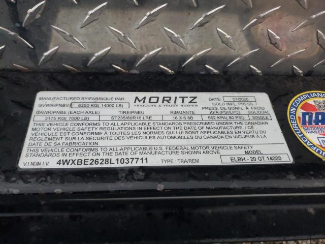 4WXBE2628L1037711 - 2020 MORI TRAILER BLACK photo 10