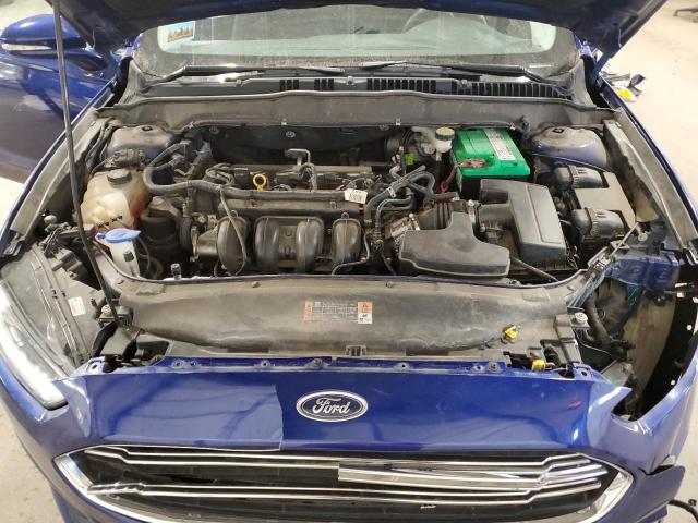 3FA6P0H7XGR280999 - 2016 FORD FUSION SE BLUE photo 11