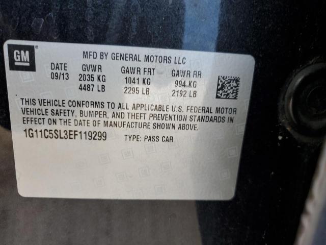 1G11C5SL3EF119299 - 2014 CHEVROLET MALIBU 1LT BLUE photo 12