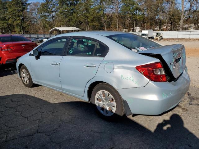 19XFB2F55CE044607 - 2012 HONDA CIVIC LX SILVER photo 2